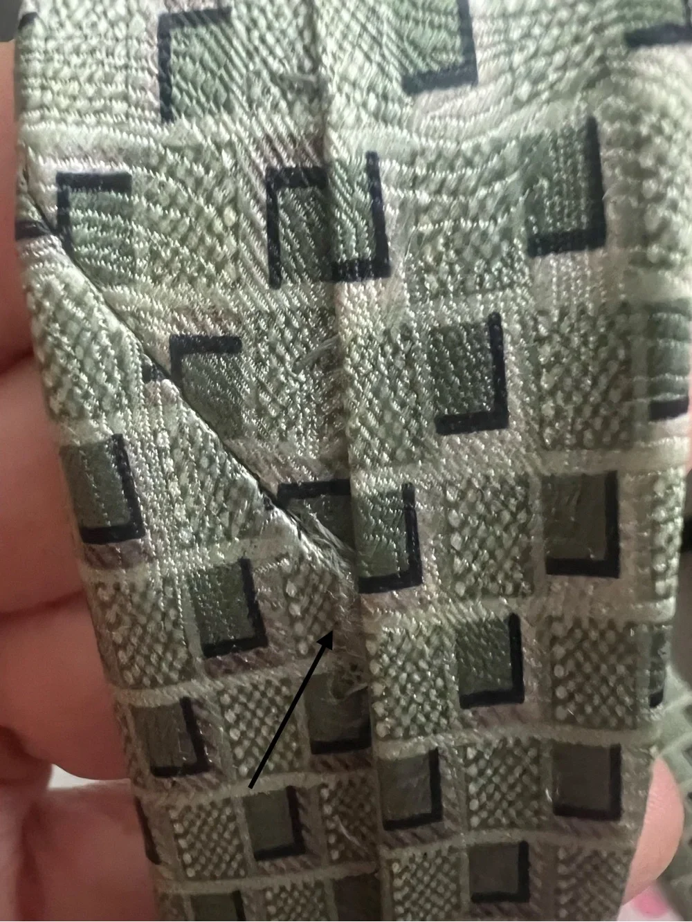 Pierre Cardin 100% Silk Luxury Designer Tie Green Pastel Geometric Retro Necktie